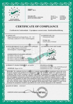 Hygea Air Pro Ce Certificate Hygea Air Pro Ce Certificate